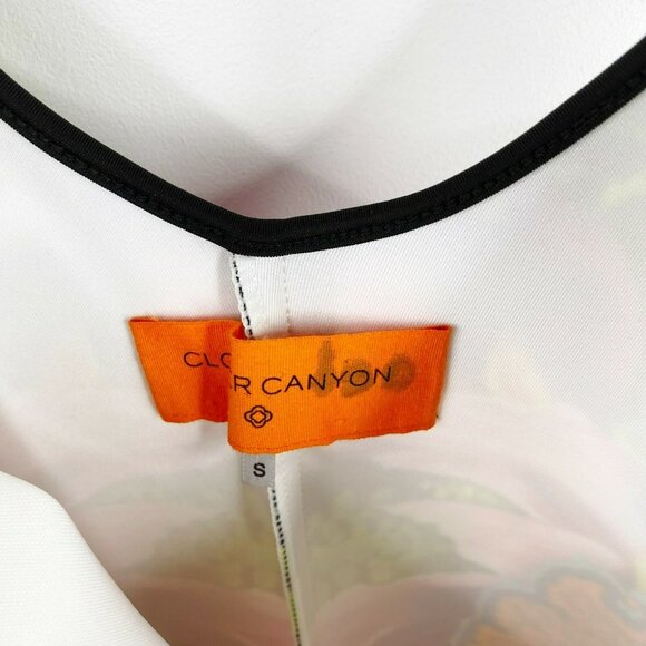 Clover Canyon Dress Orchid Trip Size Small Orange Neoprene Scuba Bodycon Sheath - Picture 5 of 7